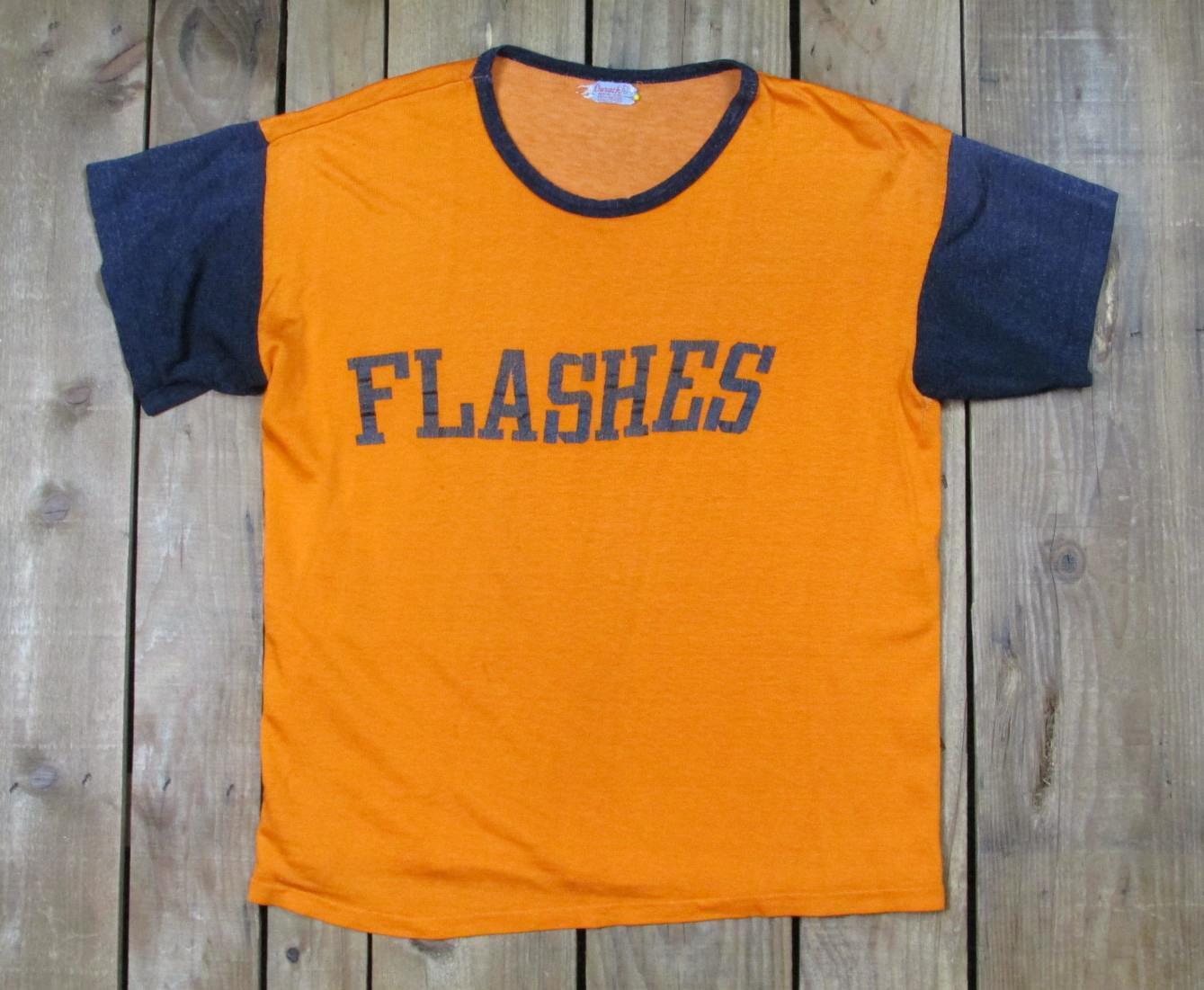 Vintage 1940s 'Flashes' Cotton Rayon Knit Athletic Shirt 2Tone Durack