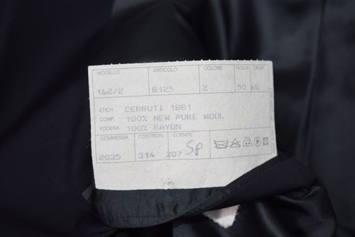 Cerruti 1881 Suit Mens 40 Navy Solid Jacket & Pants Wool 36x27 Italy Todays Man - Picture 10 of 16