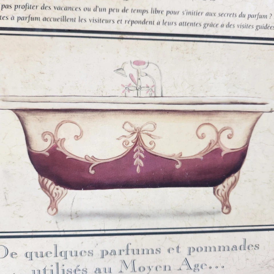 Letrero de bañera baño decoración metálica francesa retro publicidad Foto 4 de 4