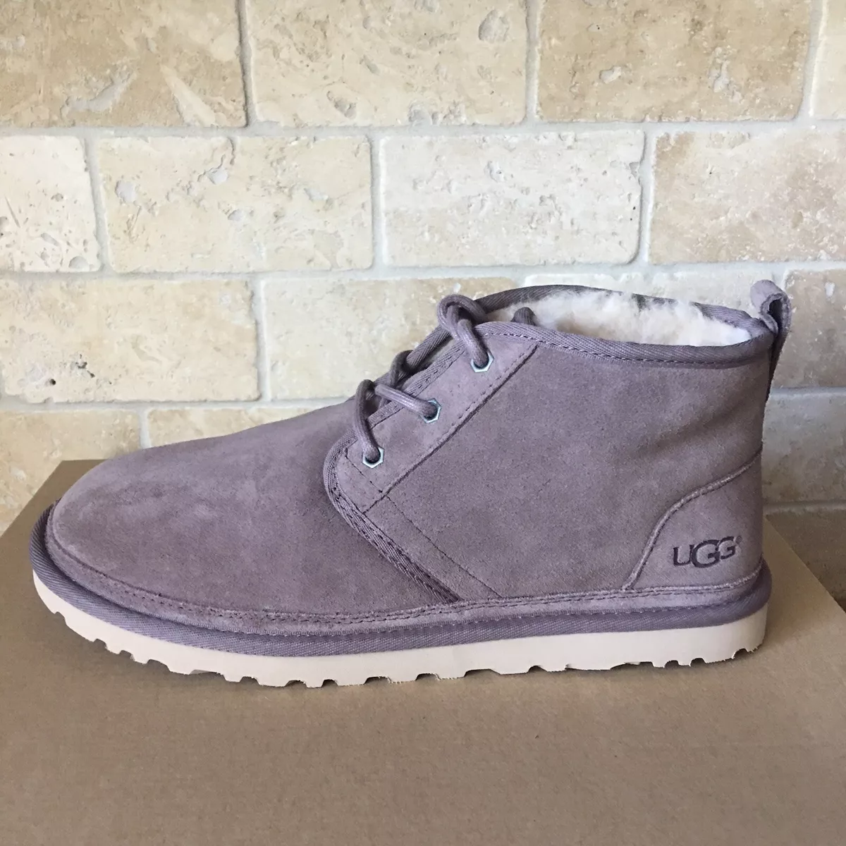 UGG Neumel Gris Tormentoso Gris Gamuza Piel Botines Zapatos Talla 11 Mujer