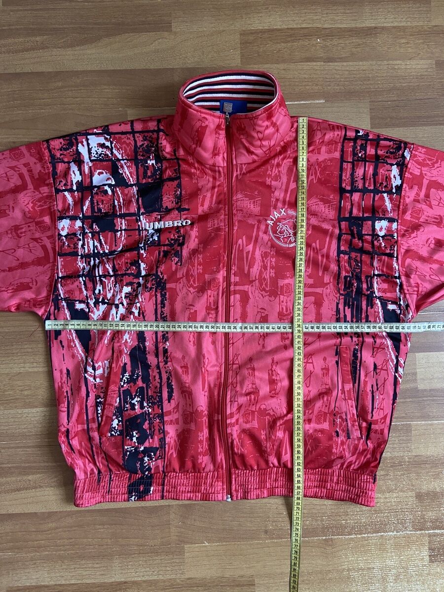 AJAX AMSTERDAM 90s FOOTBALL SOCCER TRACK TOP JACKET UMBRO sz AJAX AMSTERDAM 90s FOOTBALL SOCCER TRACK TOP JACKET UMBRO sz