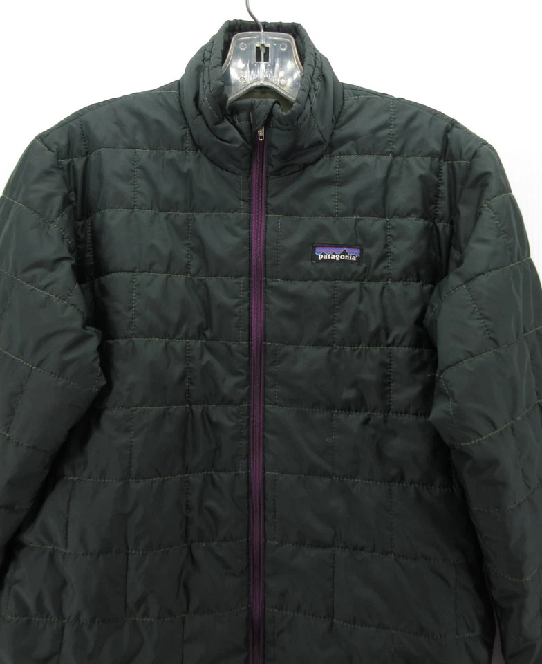 Patagonia Jacket Girls Large Green Primaloft Puffer Coat Quilted Hiking Outdoor - Image 2 of 4