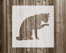 Cat Stencil, Durable Handmade Mylar Reusable Craft Painting Template, 2190