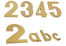 Hausnummer-Messing poliert-Höhe 160 mm-Schild-Zimmernummer-Nummer-Zahl