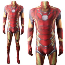The Avengers Iron Man Mark Jumpsuit Tony Stark Cosplay Costume Halloween Props