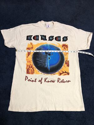 Vintage Kansas Point Of No Return Tour T-Shirt Size Large Rock