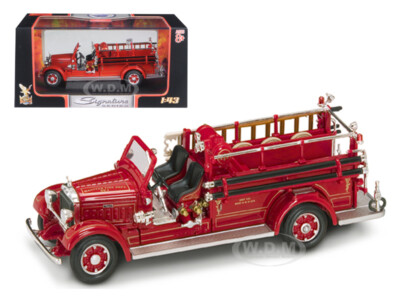 1935 MACK TYPE 75BX FIRE ENGINE RED 1/43 DIECAST MODEL BY ROAD SIGNATURE 43001