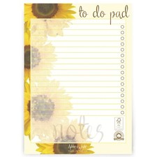 A5 Everyday Daily Task Planner To Do List Desk Notepad Organiser Sunflower