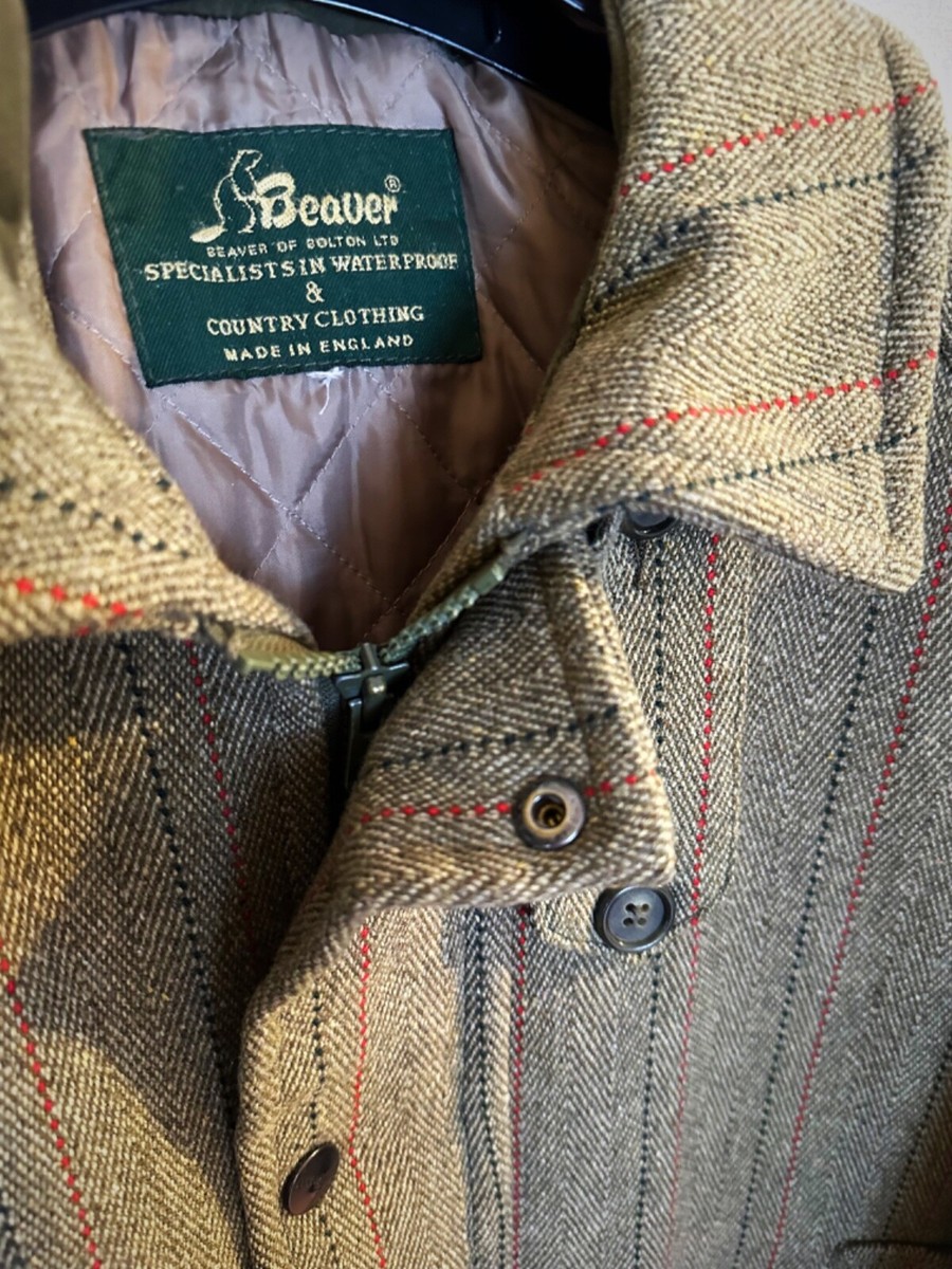 Veste Vintage Années 50 Thread & Thimble – Tweed Vert Overcheck – Taille 40 – Rockabilly