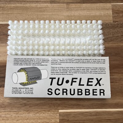 Vintage Tu-Flex Scrubber Tucel Industries Wraps Around Pipes Scrub Brush 