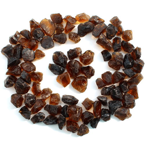 10 pezzi quarzo birra naturale non trattato grado sfaccettato 18 mm-28 mm pietre preziose sfuse grezze - Foto 4 di 24