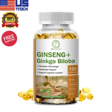 Ginseng & Ginkgo Biloba Capsules | Antioxidant Support | Help Fight Inflammation