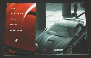 OEM-GM-SLP-2001-Camaro-SS-Owners-Manual-Supplement-NEW-17-pages