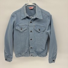 60s/70s Levis Type III Trucker Jacket White Tab Big E 529 Made In USA Size 40