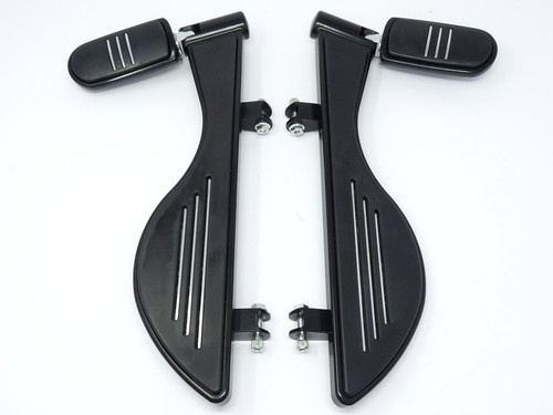 PEGBOARDS RIDER FOOTBOARDS HARLEY DAVIDSON FLHX BLACK STREAMLINER STYLE NICE!