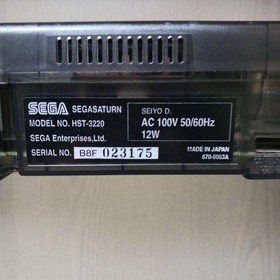 Sega Saturn Clear Console Skeleton HST-3220 Clear Black Tested