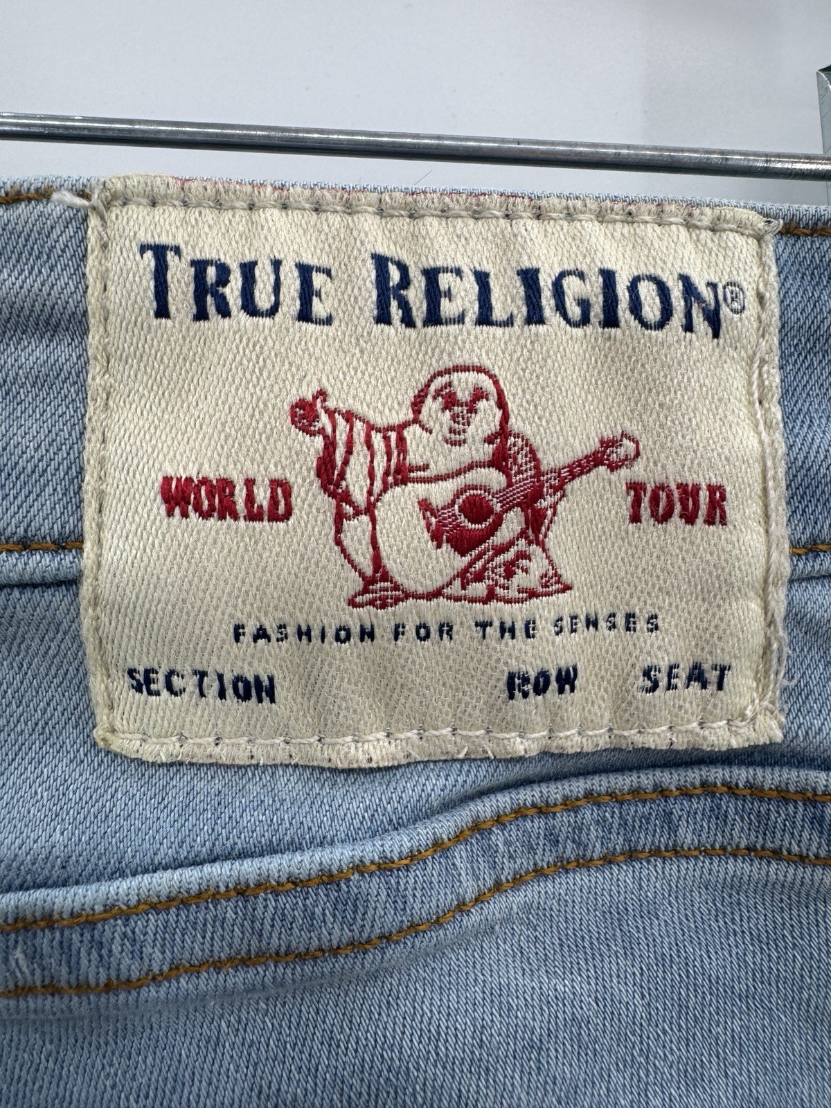 True Religion World Tour Billie Mid Ride Straight 29 Light Wash Urban Streetwear thumbnail 4