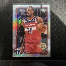 Topps 2025 Chrome Alex Sarr #218 Holofoil  Washington Wizards Basketball