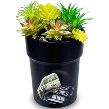 Flower Pot with Safe & Secret Hidden Compartment, Hide a Key Outdoor, Flower ...