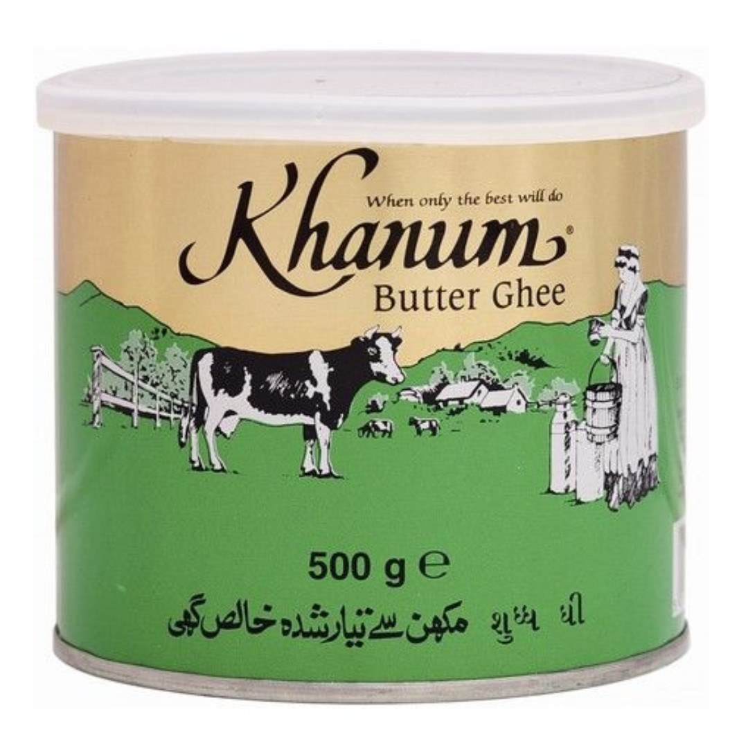 Khanum Ghee Bestes Butterfett im Ghee Fett geklärte Kochen Buttergeschmack 2kg