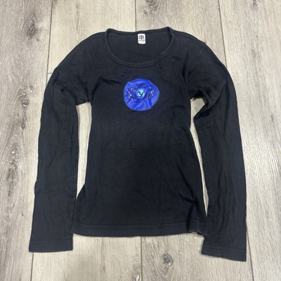 ClassicGirl American Apparel Black Long Sleeve Graphic Print T-Shirt M/OS
