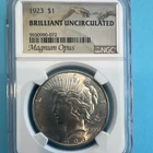 1923 Peace Dollar $1 Silver Philadelphia BU NGC Magnum Opus 5930990-072