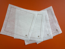 Hermes Table Linen 4 Coasters Set New Authentic