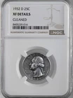 1932-D 25C WASHINGTON SILVER QUARTER DENVER NGC XF DETAILS CLEANED  #8405239-016