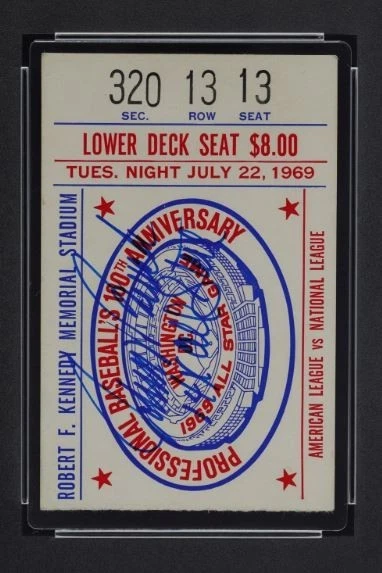 Johnny Bench Signed 1969 Baseball All-Star Game Ticket PSA 6 DNA Certified 10 - Image 4 of 4