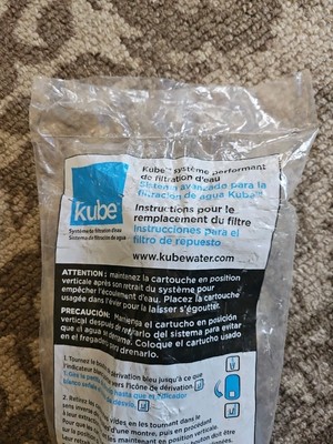 Kube Advanced Water Filtration System Replacement Filter Part No 15424