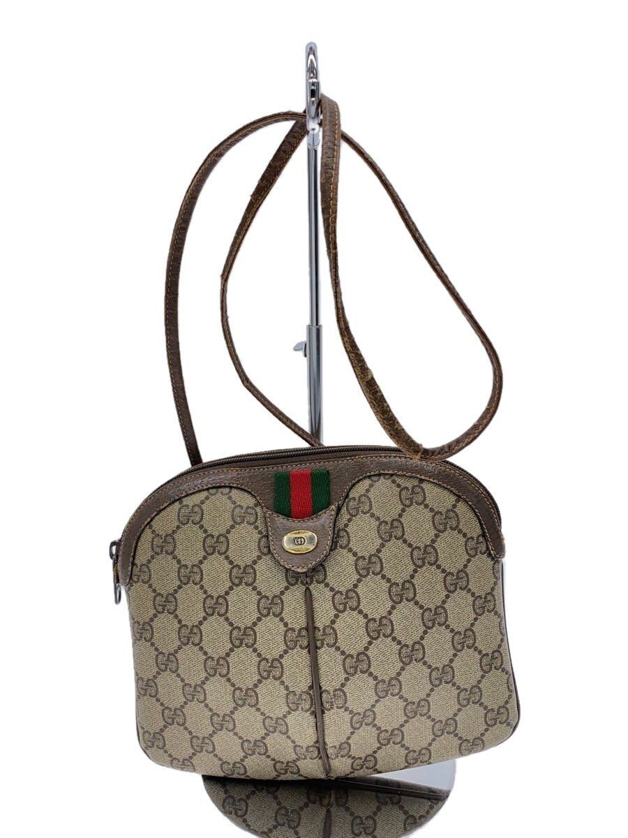 GUCCI Old Shelly Line Shoulder Bag with Interior Repair and Leather Deterioration