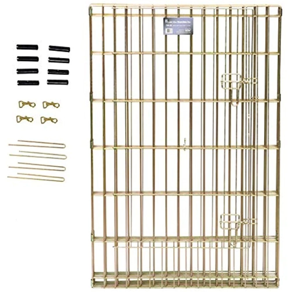 Metal Exercise Dog Playpen No Door Gold 42H - thumbnail 4