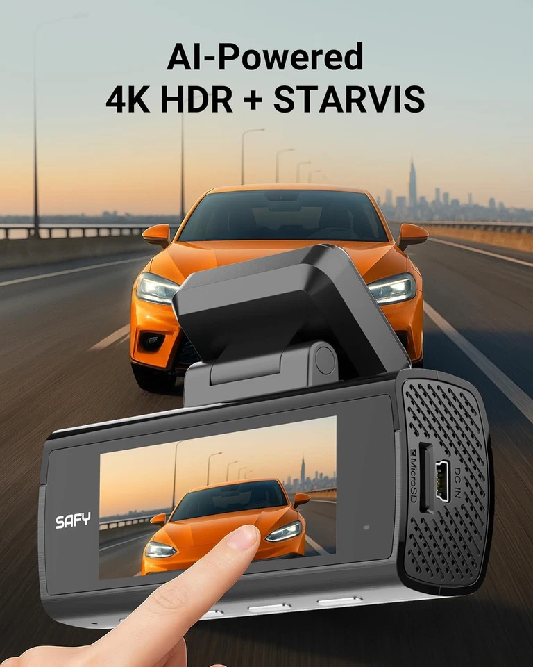 Cámara de tablero de visión nocturna BlackVue SAFY9 2 CANALES 4K AI 1080P GPS WiFi súper condensador Foto 2 de 4