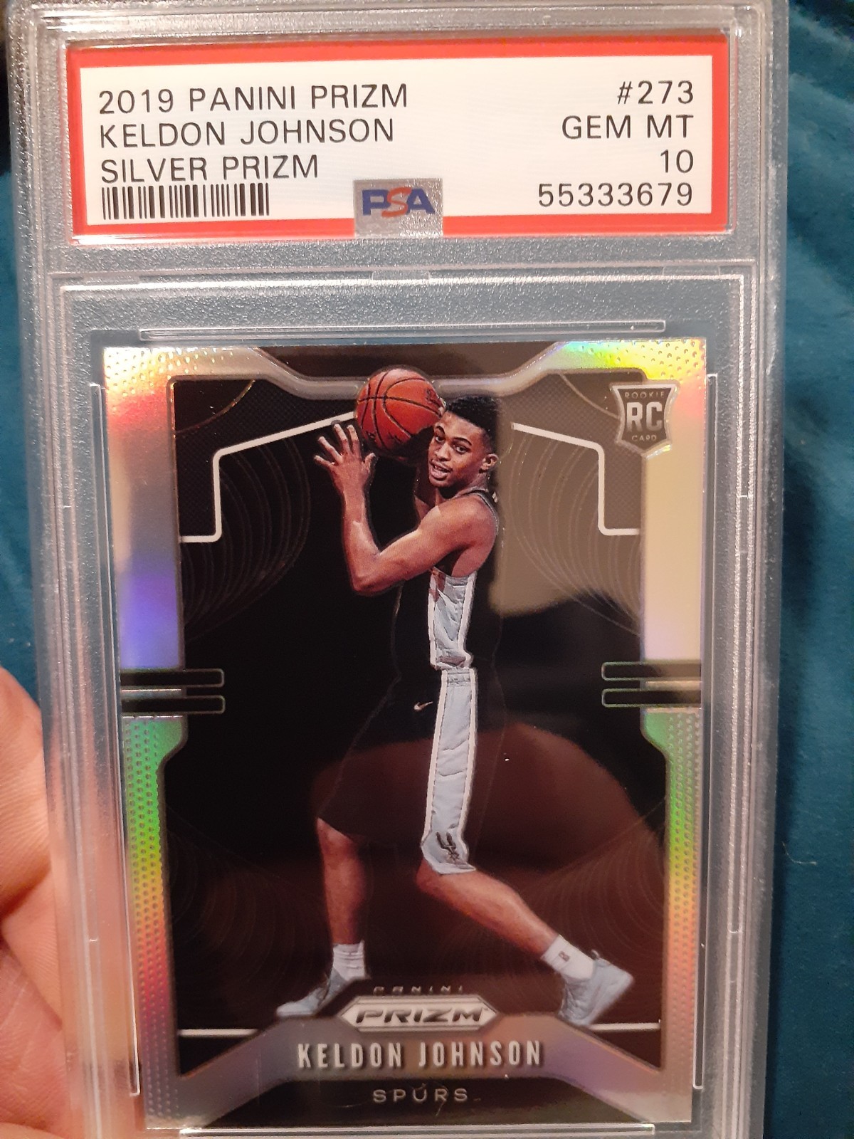 2019 Panini Prizm Silver Prizm Keldon Johnson #273 Rookie Card Gem Mint 10
