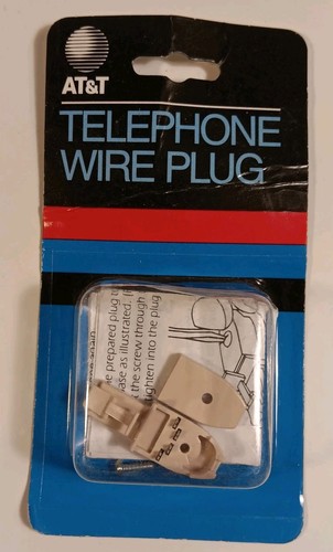 AT&T Telephone Wire Plug New Old Stock 700A4 Off White 48898174281| eBay