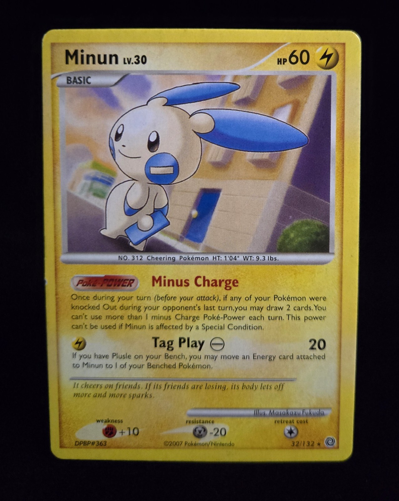 Pokémon TCG - MINUN - 32/132 - RARE - DIAMOND & PEARL SECRET WONDERS (2007) - MP