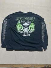 Crazy Y2K biker (renegade Classics) crazy flames skull chopper Tribal size XL