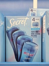 Secret Outlast Clear Gel Deodorant, Completely Clean 2.6 oz., 4 pk. 