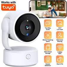 Tuya 2K QHD Indoor Camera WiFi Cameras for Home Security Pet Baby Mini Monitor