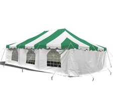 Weekender Pole Tent w Sidewalls 20x30 Green Canopy Event Wedding Party Gazebo