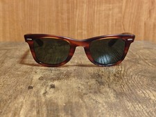 VINTAGE RAY BAN BL TORTOISE ACETATE WAYFARER SUNGLASSES MADE IN USA 50/24 737