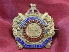 WW1/2 KOSB Kings Own Scottish Borderers Enamel Sweetheart Brooch w/fixing