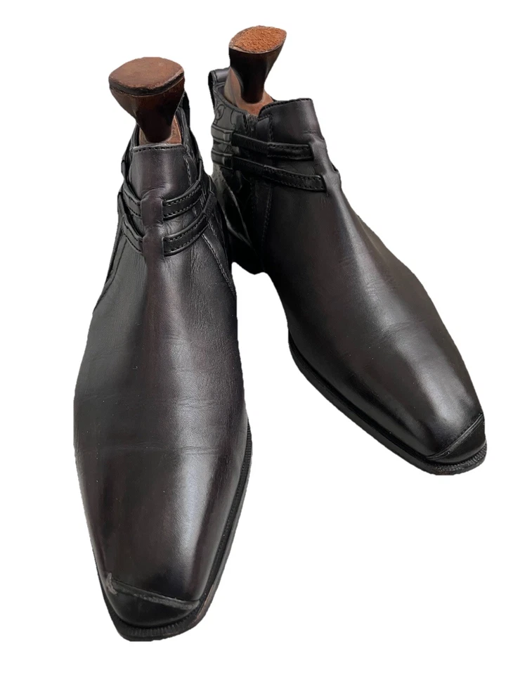 Raro Berluti Scritto para mujer negro Botas cortas. EST. EE. UU. Talla 8 1/2. Excelente. Foto 4 de 4