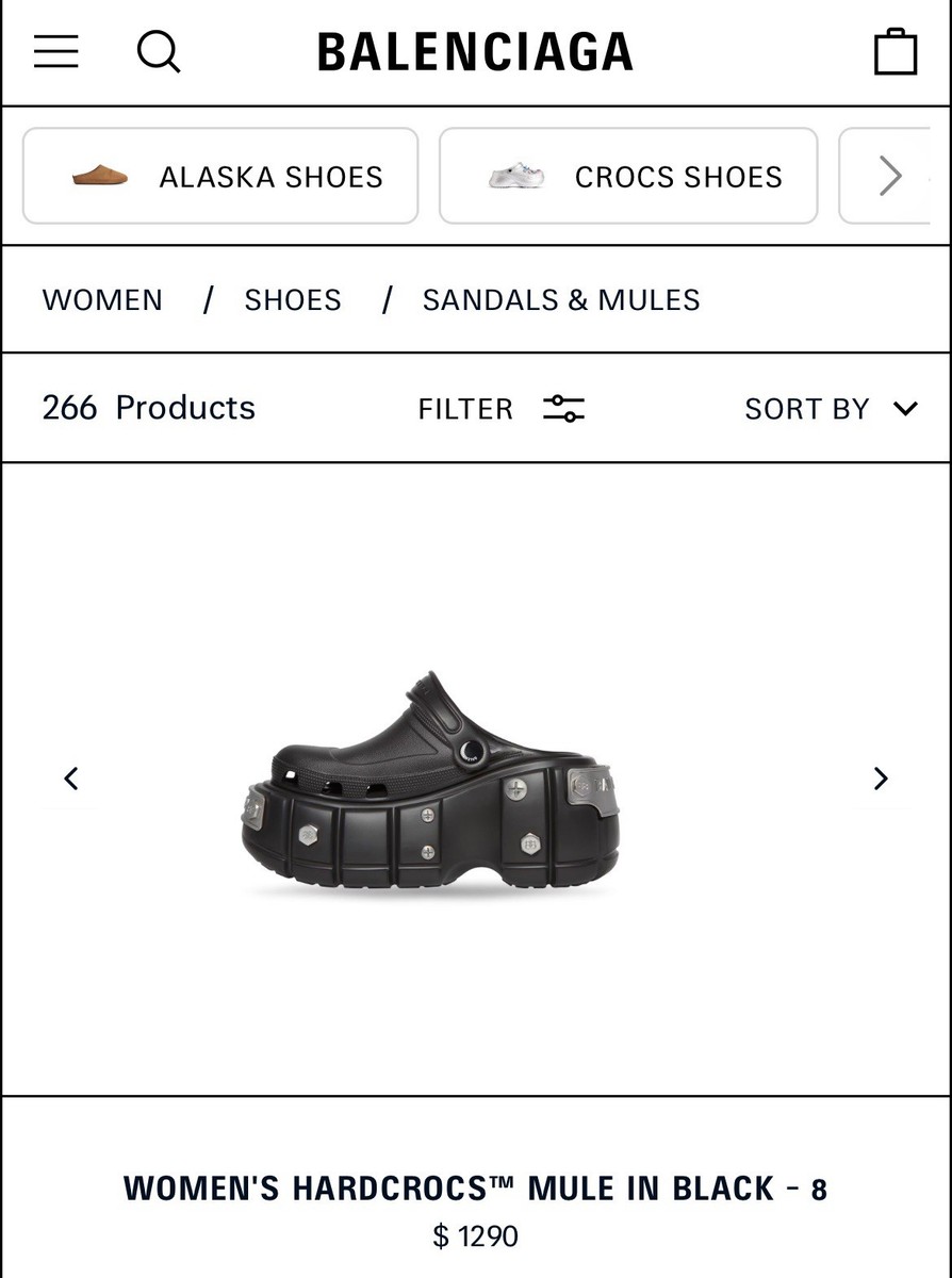 Balenciaga x Crocs Hardcrocs Platform Sandals Rubber | eBay