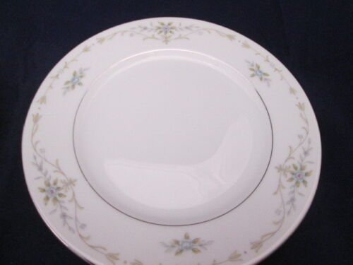 Avalon by M Japan Fine China 4 Bread Plates Blue Flowers w Green Leaves - Picture 5 of 8