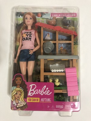 chicken farmer barbie with coop