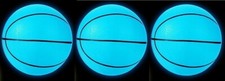 Blue Glow in the Dark Mini Basketball with Pump 3Pack 