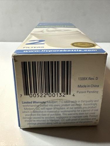Filtro di ricambio per bottiglia acqua dolce Liv Pure Fit nuovo con scatola 2 in scatola - Foto 6 di 6