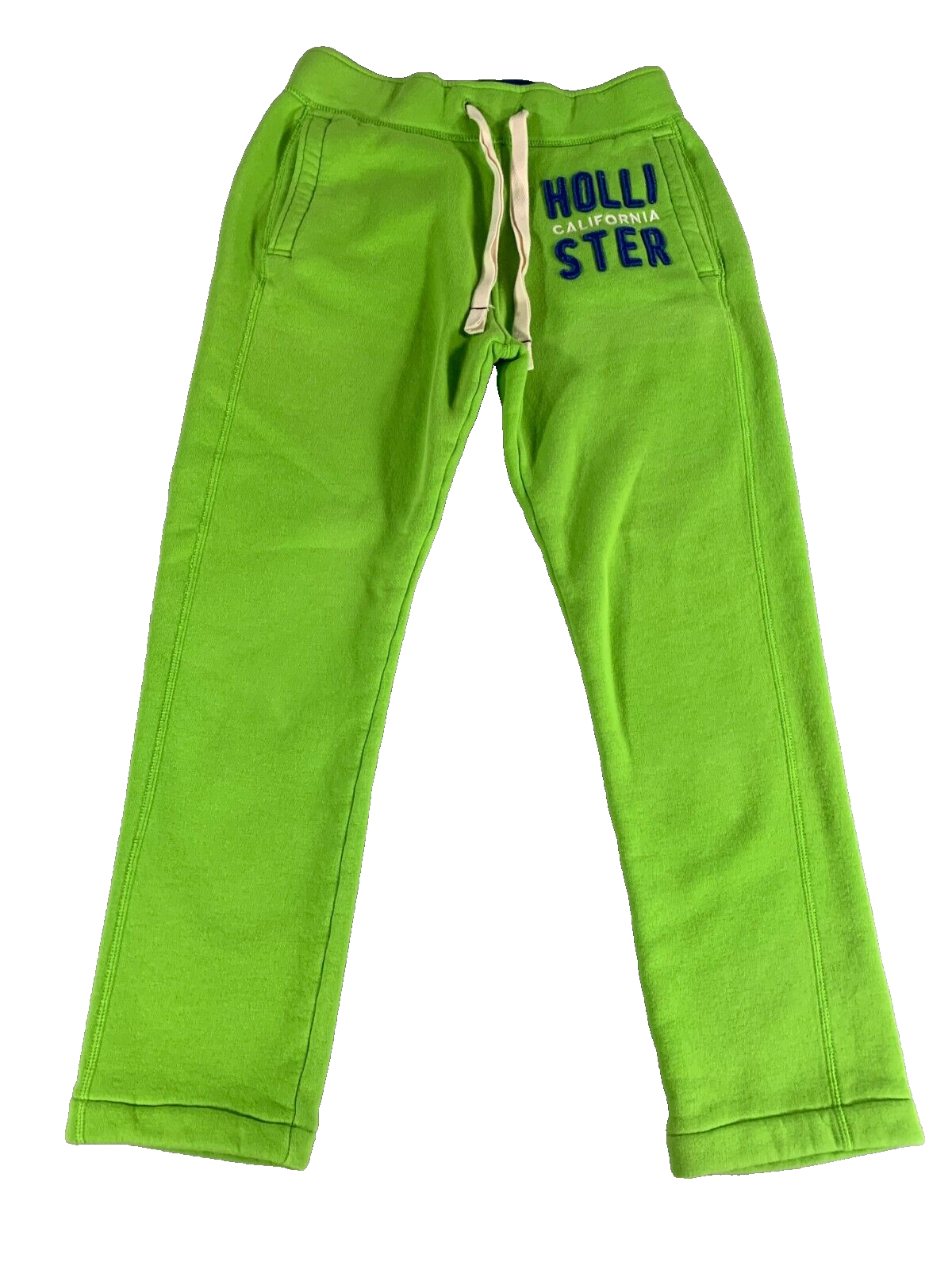 Hollister California Neon Lime Green Sweatpants Athletic Joggers Cozy XS #4506