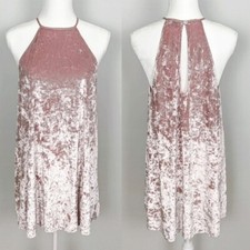 Show Me Your MuMu NWT Women's Gomez Pink Velvet Mini Dress, Size Medium